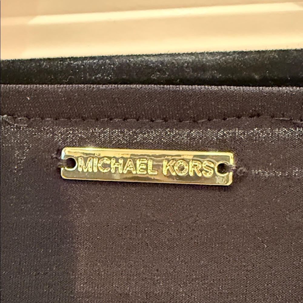 Michael Kors Black Long Sleeve Top with Gold Rings - Picture 2 of 5